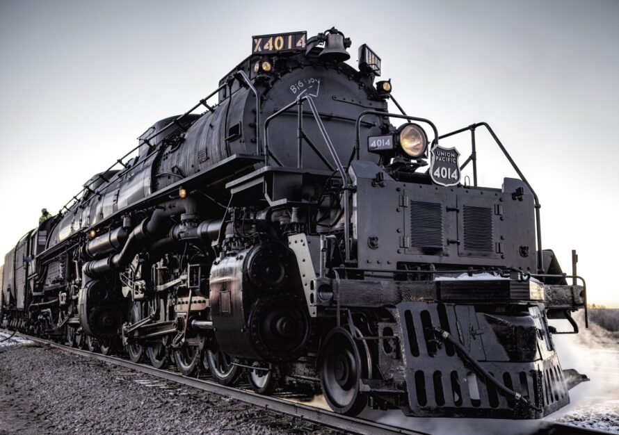 Union Pacific 4014 stands ready to depart Sharon Springs Kansas